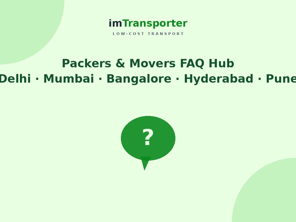 Packers & Movers FAQ Hub: Delhi, Mumbai, Bangalore, Hyderabad & Pune (2026)