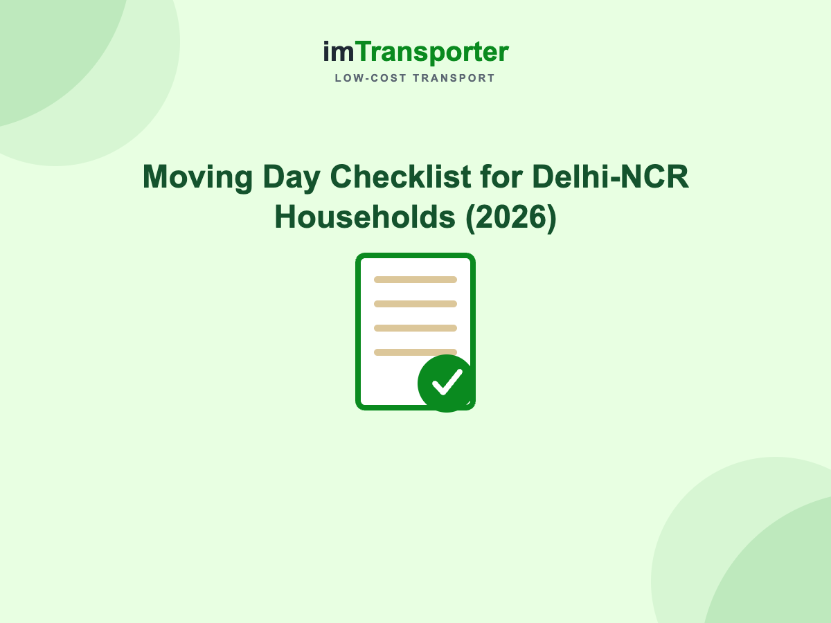 Moving Day Checklist for Delhi-NCR Households (2026)
