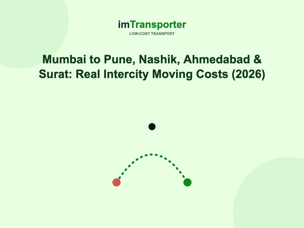 Mumbai to Pune, Nashik, Ahmedabad & Surat: Real Intercity Moving Costs (2026)